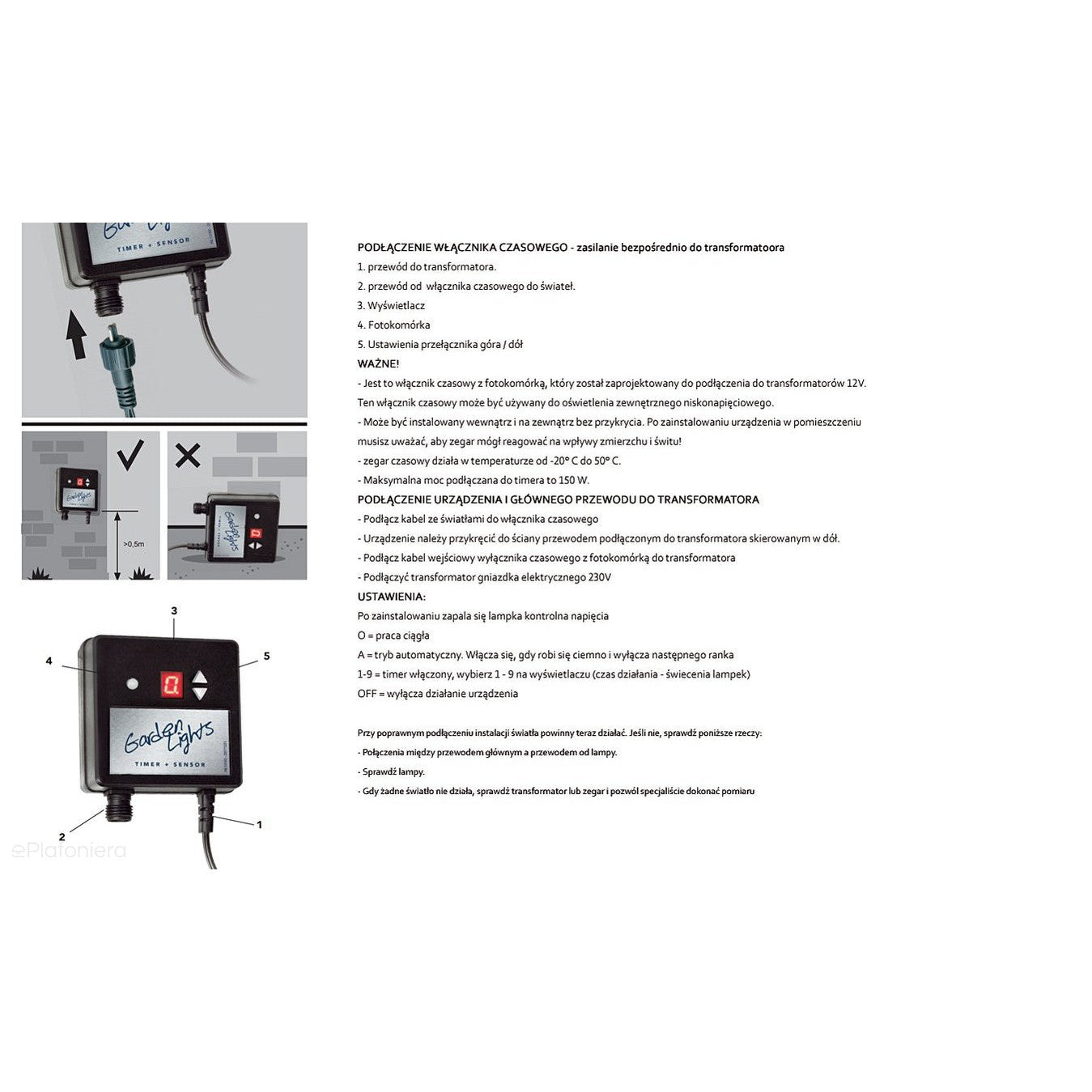 Włącznik zmierzchowy (IP 44) - AKCESORIA systemu 12V LED Polned (6009011)