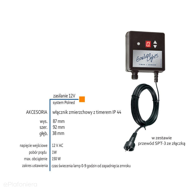 Włącznik zmierzchowy (IP 44) - AKCESORIA systemu 12V LED Polned (6009011)