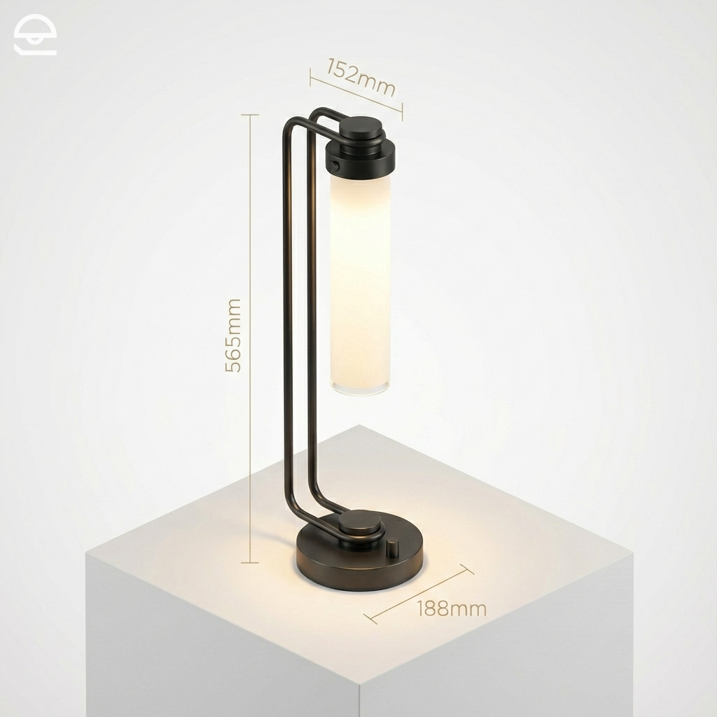 Wynwood – industrialna lampa stołowa, miejski brąz