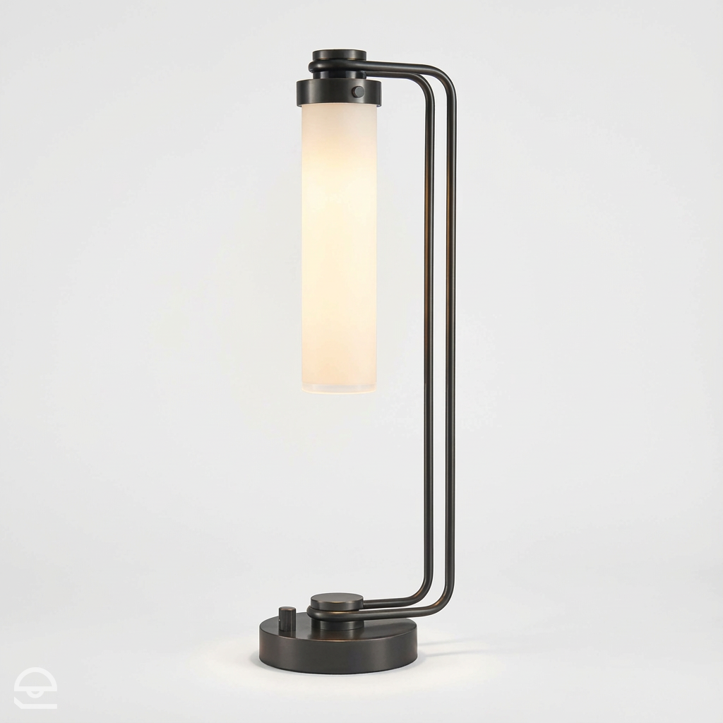 Wynwood – industrialna lampa stołowa, miejski brąz