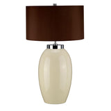 Lampa stołowa z porcelaną Victor - Elstead (1xE27) 58cm do salonu / sypialni / gabinetu
