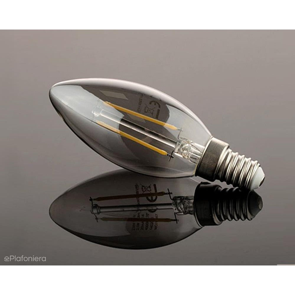 Żarówka dymiona, LED E14 Filament (świeczka 2,5W=16W) (150lm, 4000K) WOJLED1105