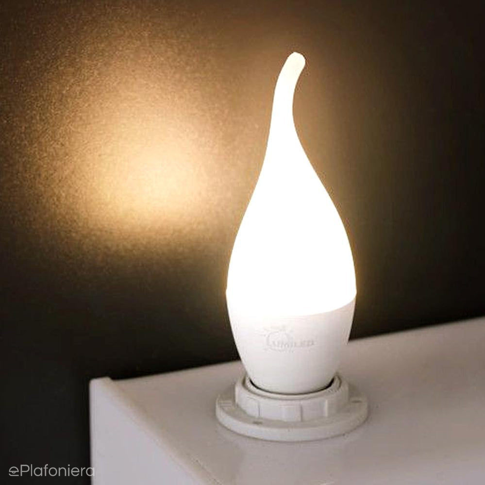 Żarówka LED E14 mleczna (płomyk 5W=50W) (470lm, 3000K) Lumiled/LEDZARMI037