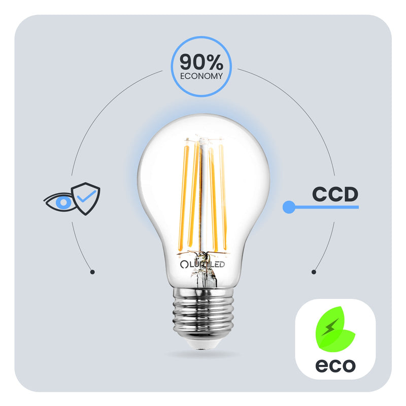 Żarówka LED E27 A60 11W = 100W 1521lm 3000K Ciepła 360° Filament LUMILED