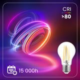 Żarówka LED E27 A60 11W = 100W 1521lm 3000K Ciepła 360° Filament LUMILED