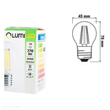 Żarówka LED E27 Filament (kulka 7W=60W) (770lm, 4000K/3000K) Lumiled/LEDZARMI320