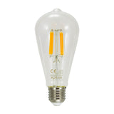 Żarówka LED E27 Edison ST64 (7,5W = 75W) -  GOLDLUX (Polux) / 1055lm / 3000K Ciepła / 360° Filament