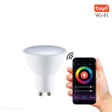 Żarówka Smart WiFi, LED GU10 mleczna (5,5W - 400lm) (3000K - 6500K + RGB) Polux/SANTUY0210