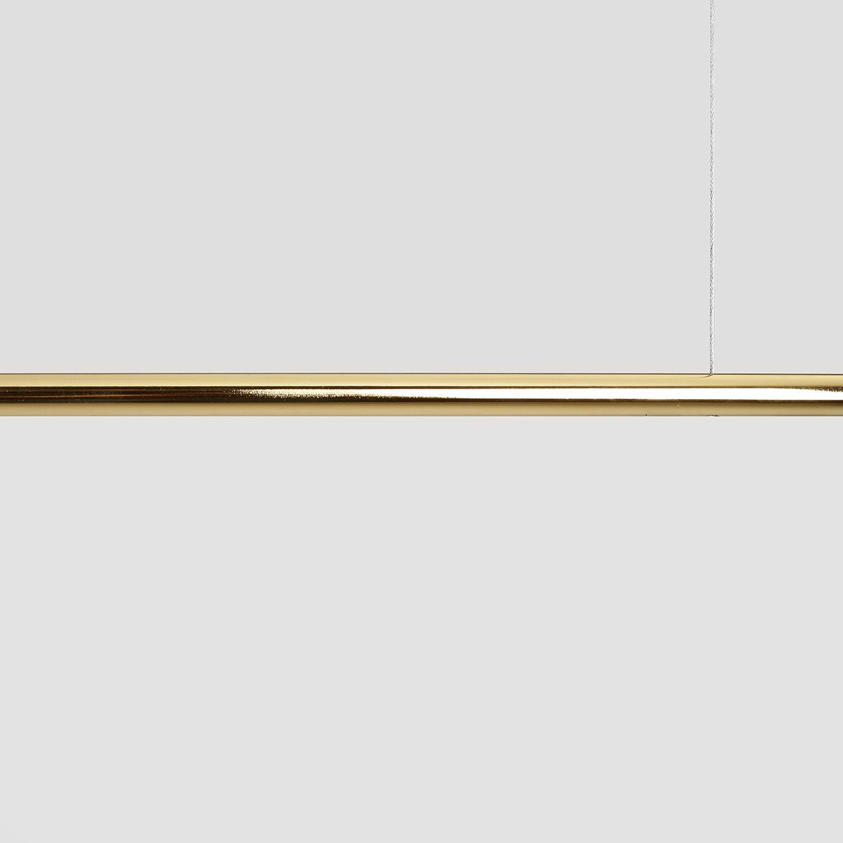 Złota lampa wisząca Pure, nad stół / do jadalni / do salonu - Aldex, mleczne kule na rurce (2xE14) 1064H30