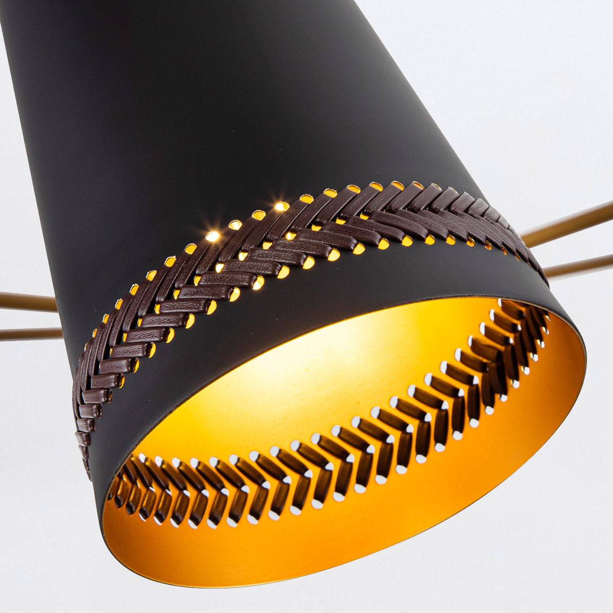 Żyrandol Brickell - 5 źródeł światła - Matowa czerń, Alora - ePlafoniera.pl