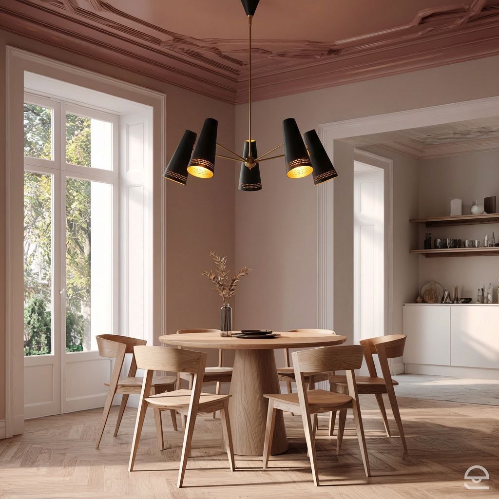 Żyrandol Brickell - 5 źródeł światła - Matowa czerń, Alora