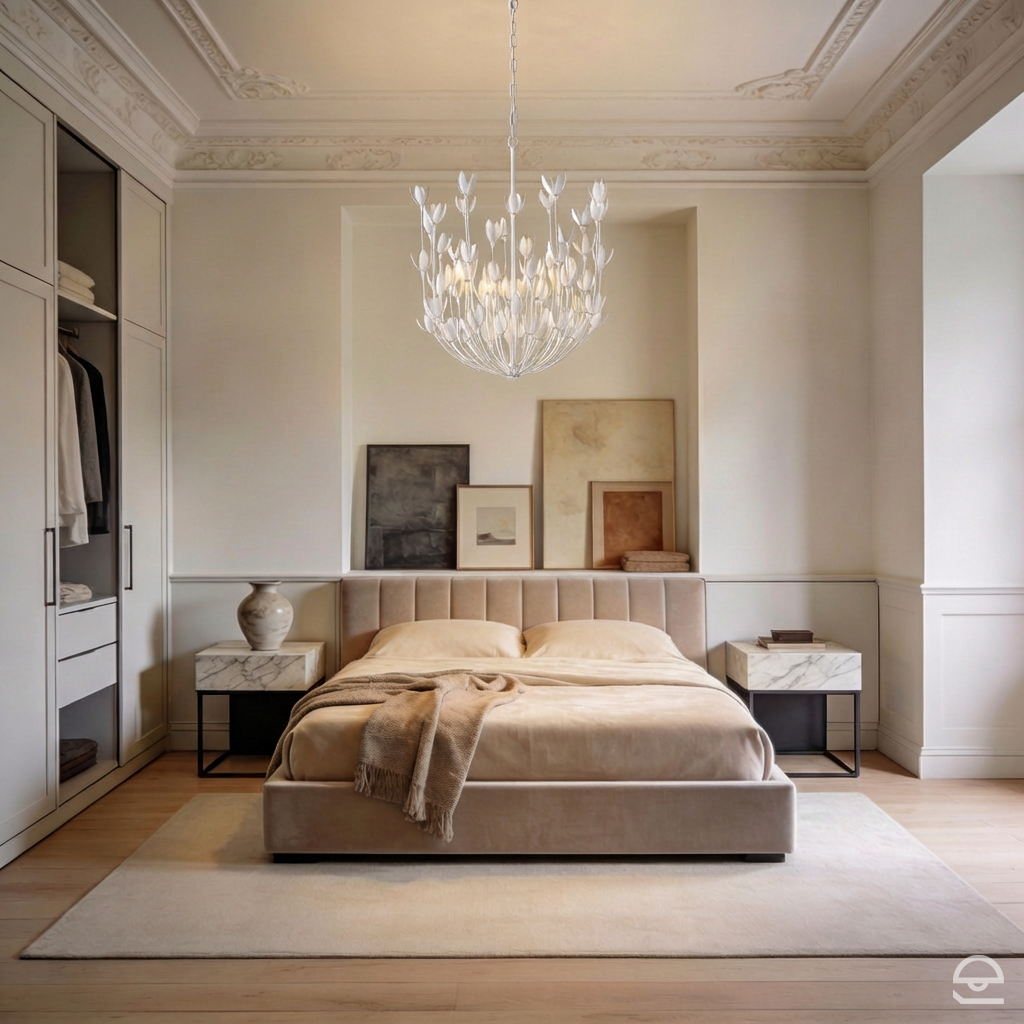 Żyrandol Flora - 6 źródeł światła - Tynk strukturalny, Hinkley