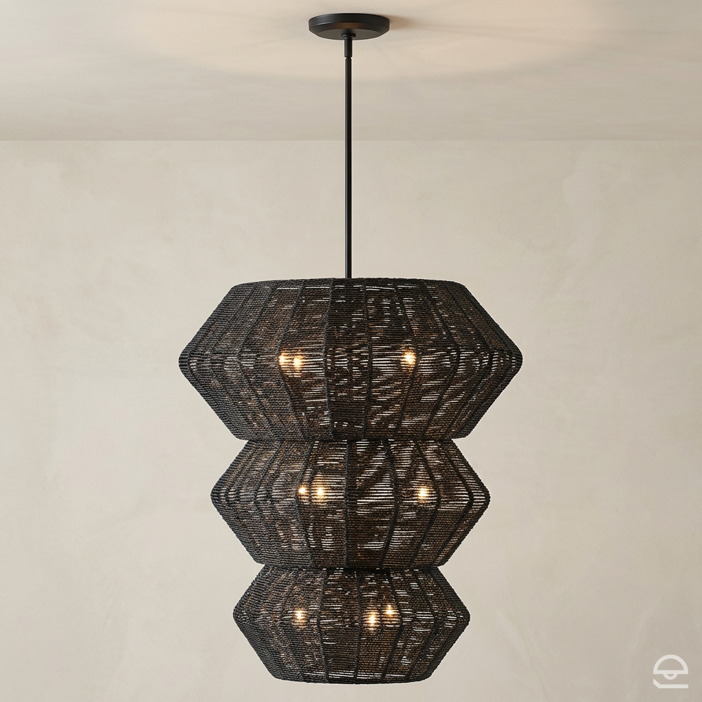 Żyrandol Luca - 10 źródeł światła - Czarny, Hinkley