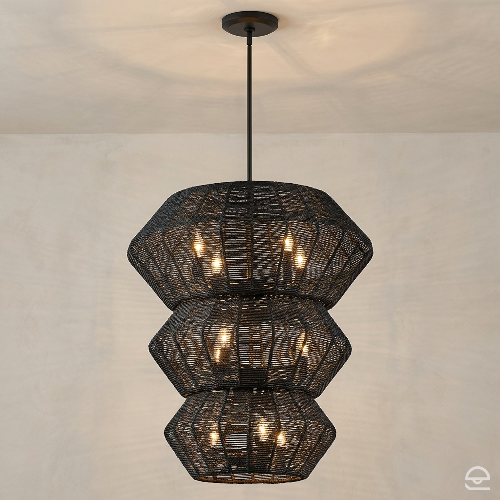 Żyrandol Luca - 10 źródeł światła - Czarny, Hinkley