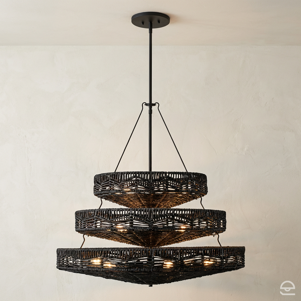 Żyrandol Ophelia - 13 źródeł światła - Czarny, Hinkley