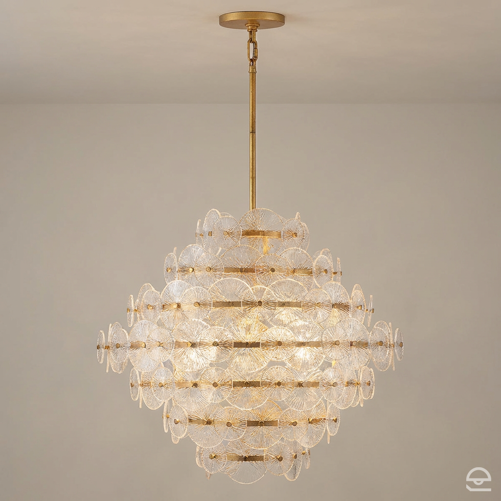 Żyrandol Rene - 16 źródeł światła - Przecierany mosiądz, Hinkley