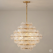 Żyrandol Rene - 16 źródeł światła - Przecierany mosiądz, Hinkley