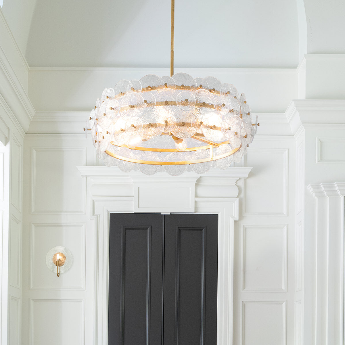 Żyrandol Rene - 6 źródeł światła - Przecierany mosiądz, Hinkley - ePlafoniera.pl