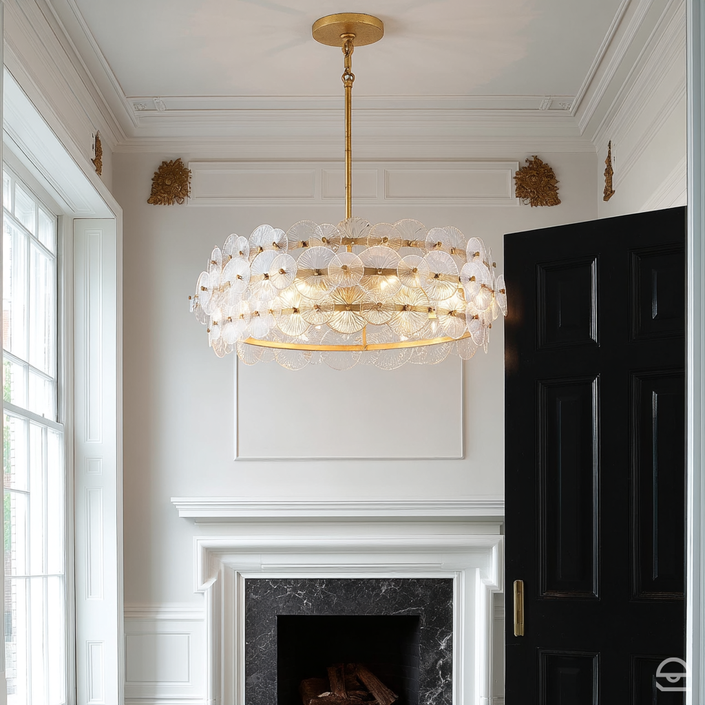 Żyrandol Rene - 6 źródeł światła - Przecierany mosiądz, Hinkley