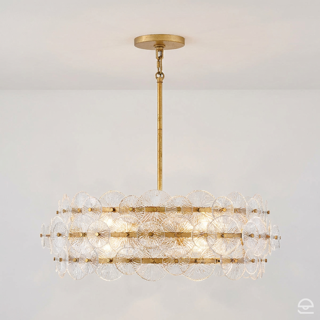 Żyrandol Rene - 6 źródeł światła - Przecierany mosiądz, Hinkley