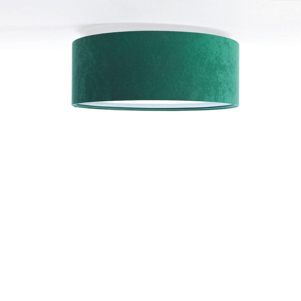 Welurowa lampa sufitowa - zielony plafon abażur do salonu sypialni 2xE27 (090-003) ręcznie robiony