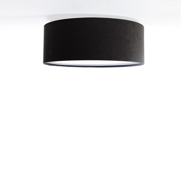 Welurowa lampa sufitowa - czarny plafon abażur do salonu sypialni 2xE27 (090-007) ręcznie robiony