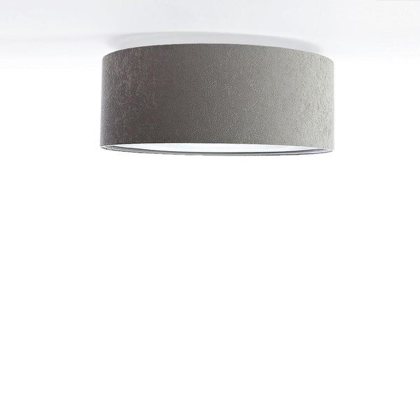 Welurowa lampa sufitowa - szary plafon abażur do salonu sypialni 2xE27 (090-012) ręcznie robiony