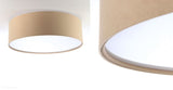 Welurowa lampa sufitowa - beżowy plafon abażur do salonu sypialni 2xE27 (090-027) ręcznie robiony