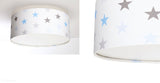 Welurowa lampa sufitowa gwiazdki - plafon abażur do salonu sypialni 2xE27 (090-096) ręcznie robiony