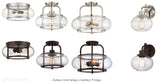 Sufitowa lampa szklana - plafon 30cm (nikiel, 2xE27) do kuchni jadalni salonu, Quoizel (Trilogy)