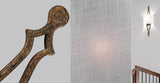 Metalowy kinkiet - stare żelazo, jedwabny klosz (1xE27) Feiss (Tilling)