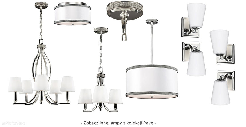 Lampa ścienna - kinkiet (szkło mleczne, nikiel) do salonu sypialni kuchni (1xE27) Feiss (Pave)