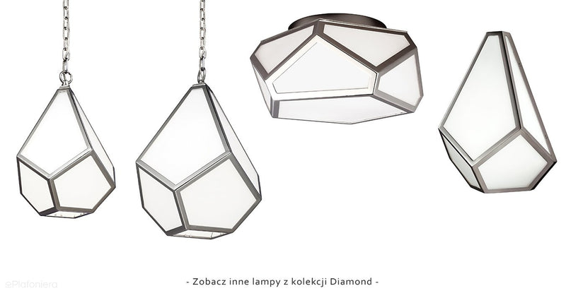 Lampa wisząca - diament 23cm (akryl, nikiel) do salonu sypialni (1xE27) Feiss (Diamond)