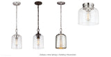 Szklana lampa wisząca 16,5cm (olejowany brąz) do salonu sypialni (1xE27) Feiss (Hounslow)