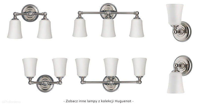 Lampa do łazienki (mleczne szkło, chrom) kinkiet łazienkowy (G9 3x4W) Feiss (Huguenot)
