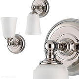Lampa do łazienki (mleczne szkło, chrom) kinkiet łazienkowy (G9 1x4W) Feiss (Huguenot)