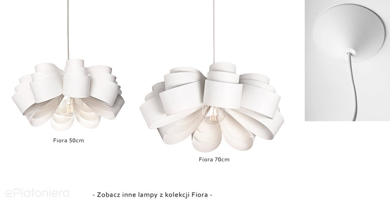 Designerska lampa wisząca biała Fiora 70 LoftLight