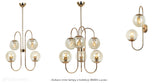 Złota lampa -piękny żyrandol do salonu sypialni (4xE27) Lucea 80354-01-P04-FG ARREDO