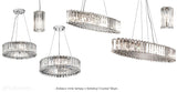 Lampa wisząca chrom - kryształowa (65x19cm) żyrandol do salonu kuchni sypialni (G9 8x4W) Kichler (Crystal)