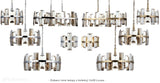 Luksusowy , kryształowy żyrandol - lampa wisząca chrom 8xE14, Lucea 1420-51-08-L KANSAS