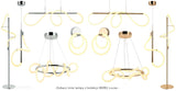 Nowoczesna lampa wisząca LED do salonu (złota 30cm) Lucea 80391-04-P01-FG PARADAS