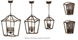 Lampa ścienna lampion - latarnia (3xE14) (stary brąz) kinkiet do salonu kuchni sypialni, Feiss (Yarmouth)