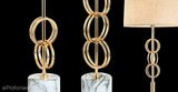 Lampa stołowa glamour do salonu sypialni (złota, 52cm) Lucea 80366-01-TM1-SW BALLAS