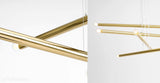 Żyrandol do salonu, biura - złota lampa wisząca rurki (10xE14) Aldex (tubo) 1072M30