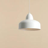 Nowoczesna lampa wisząca nad stół, biała metalowa, Como White (Aldex)
