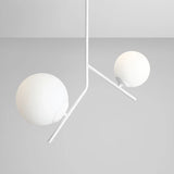 Lampa sufitowa, biała, dwie mleczne kule 14cm/20cm (E14/E27) Aldex (Gallia) 1095PL-H