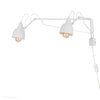 Regulowana lampa ścienna - biały kinkiet dwa ramiona (2xE27) Aldex (soho) 1002D