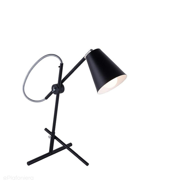 Czarna lampa stojąca - industrialna - loftowa, biurkowa 1xE27, Aldex (Arte) 1008B1 - ePlafoniera