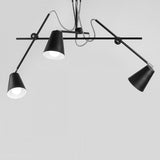 Czarna lampa sufitowa - industrialna - loftowa, żyrandol poziomy 3xE27, Aldex (Arte) 1008E1/L - ePlafoniera