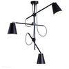 Czarna lampa sufitowa - industrialna - loftowa, żyrandol pionowy 3xE27, Aldex (Arte) 1008E1